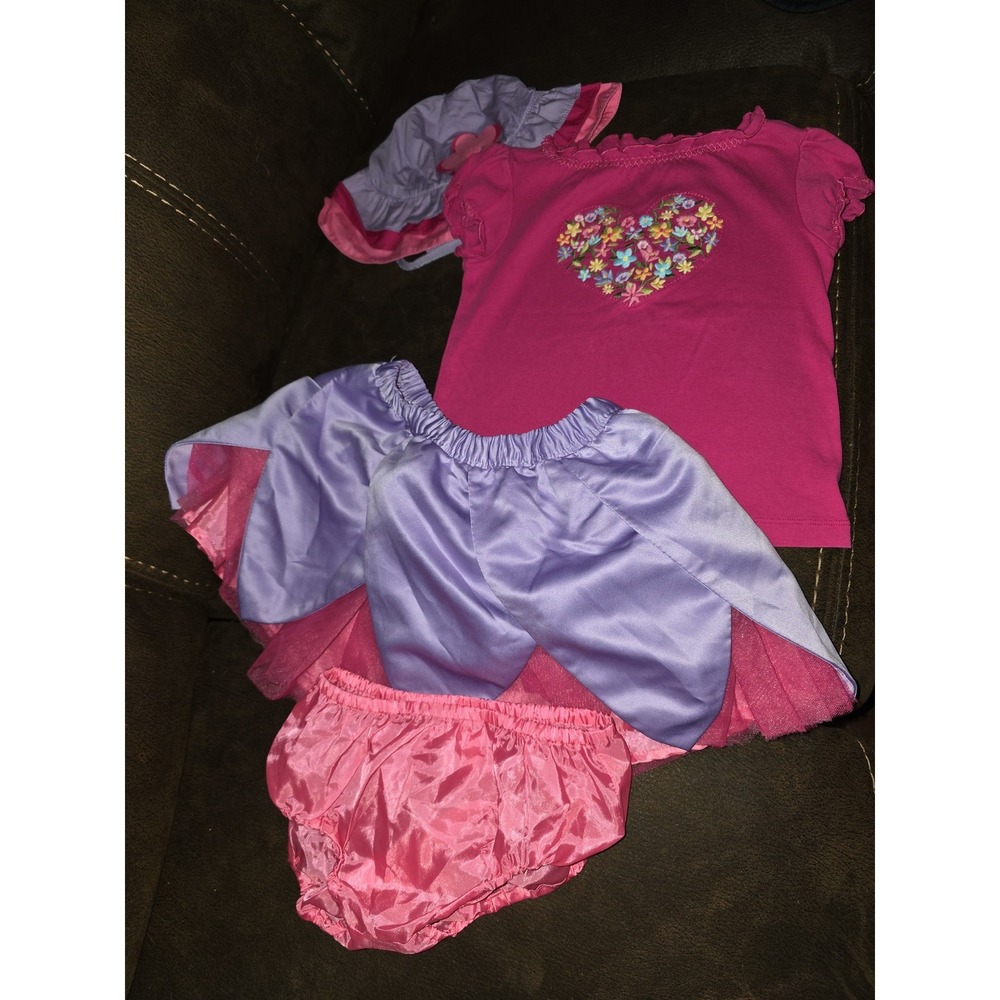 Gymboree fairy fashionable spring Easter outfit top 4t skirt 3t hat 2t 3t floral
